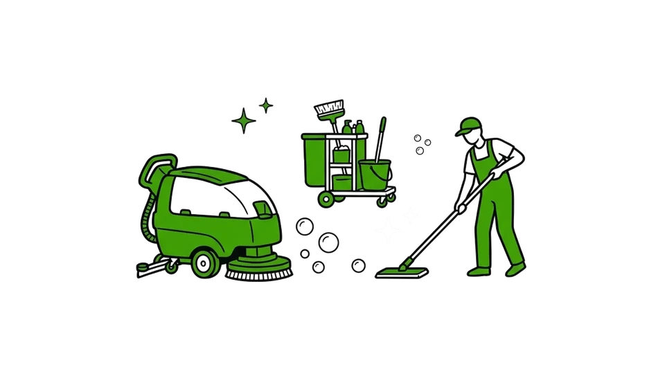 Intérieur d'une blanchisserie industrielle moderne avec employé en uniforme blanc manipulant du linge